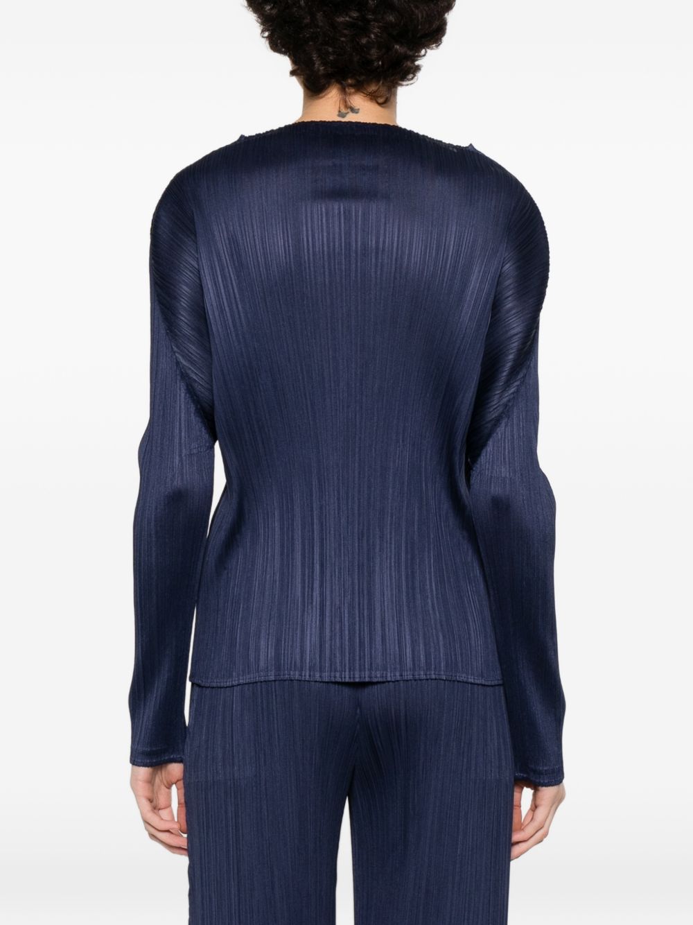 Pleats Please Top Blue Polyester