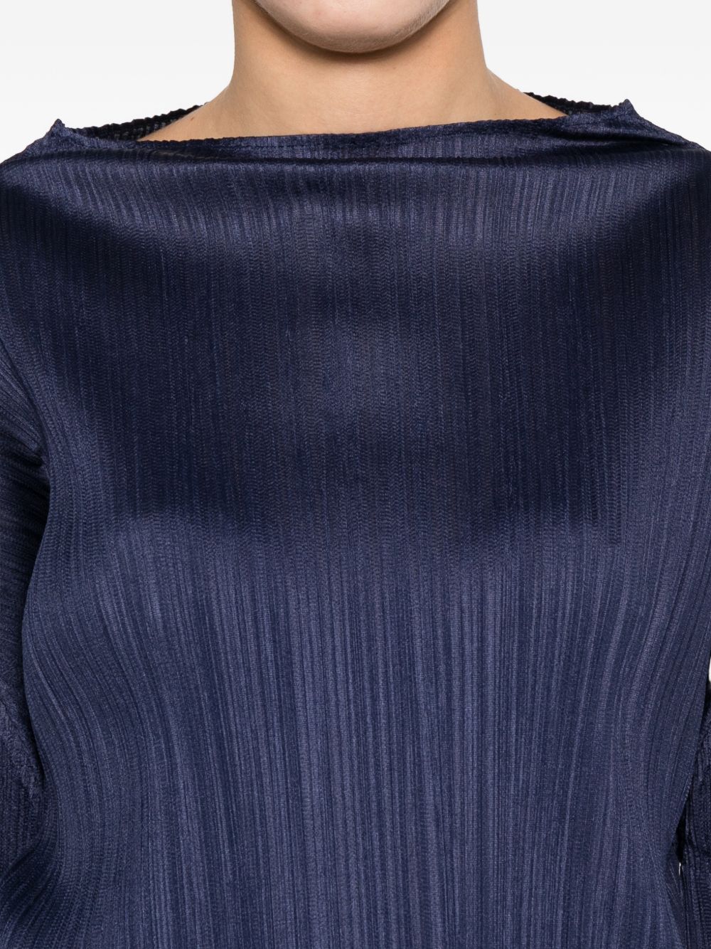 Pleats Please Top Blue Polyester