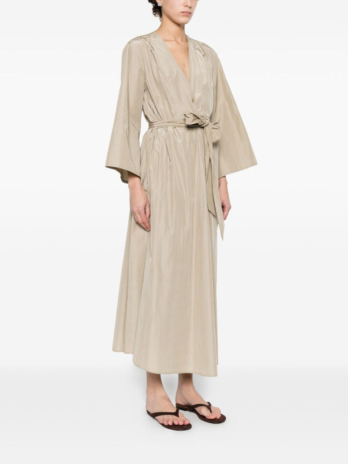 Forte Dresses Beige Polyester Cotton