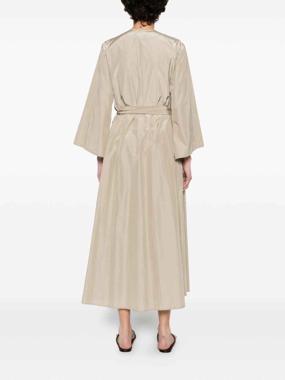 Forte Dresses Beige Polyester Cotton