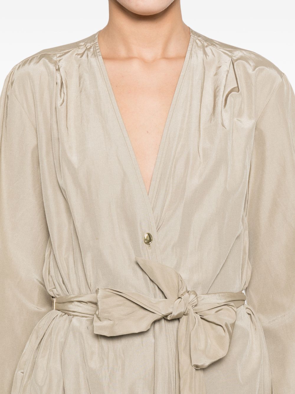 Forte Dresses Beige Polyester Cotton