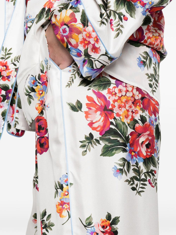 Dolce & Gabbana Trousers White Silk