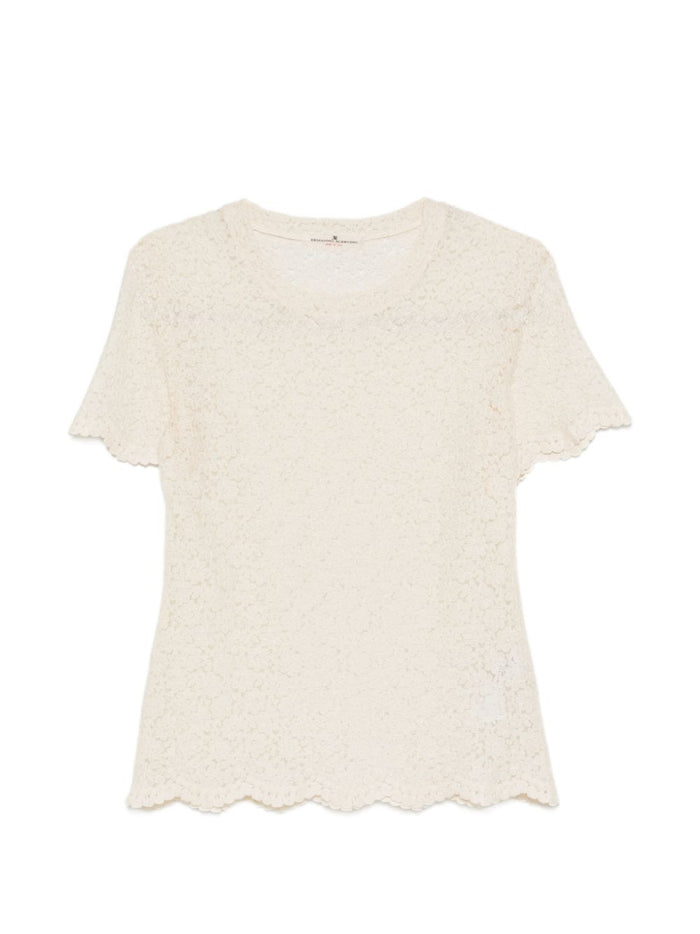 Ermanno Scervino T-shirts and Polos White Polyester Nylon Elastane