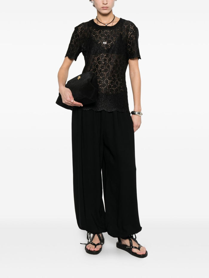 Ermanno Scervino T-shirts and Polos Black Polyester Nylon Elastane