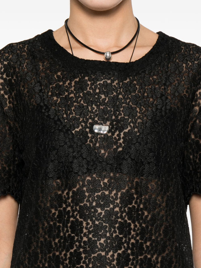 Ermanno Scervino T-shirts and Polos Black Polyester Nylon Elastane