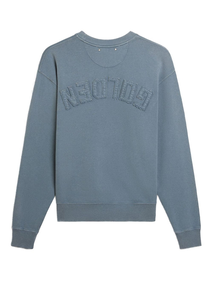 Golden Goose Sweaters Clear Blue Cotton