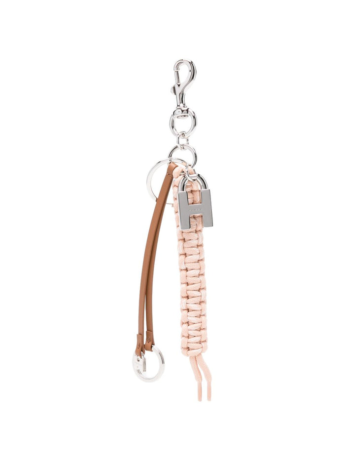 Hogan Keychains Leather Brown Calf