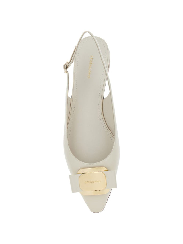 Ferragamo Flat shoes Beige Lambskin