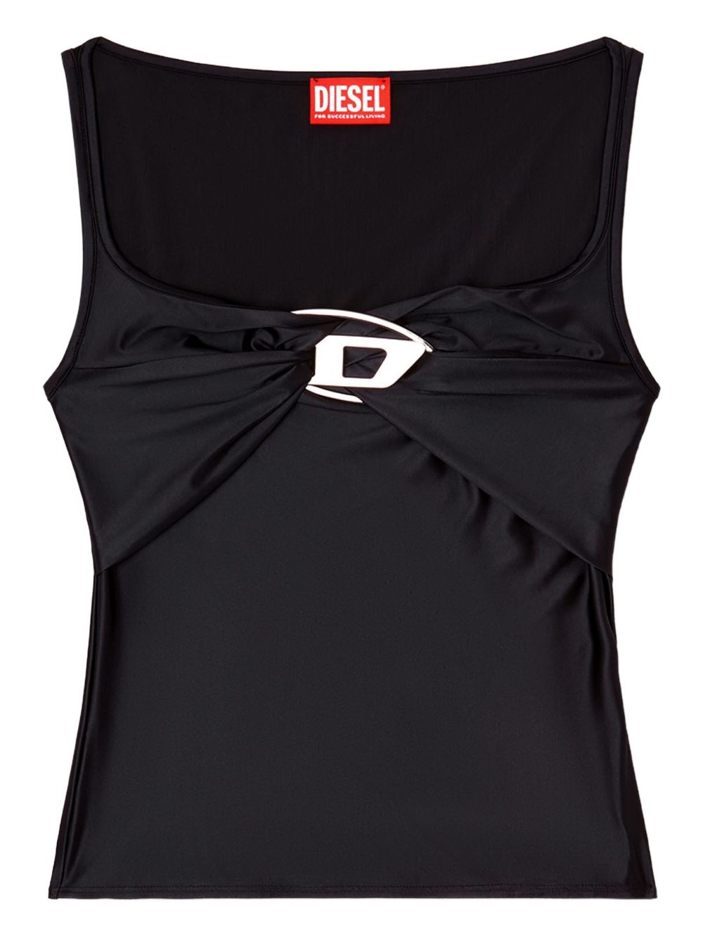 Diesel Top Black Polyamide Elastane