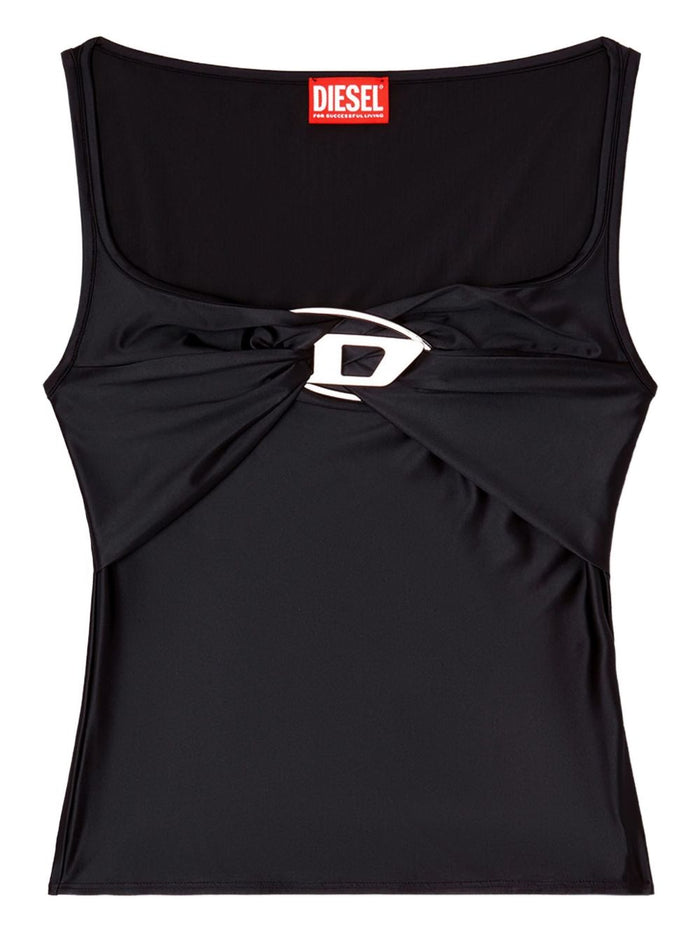 Diesel Top Black Polyamide Elastane