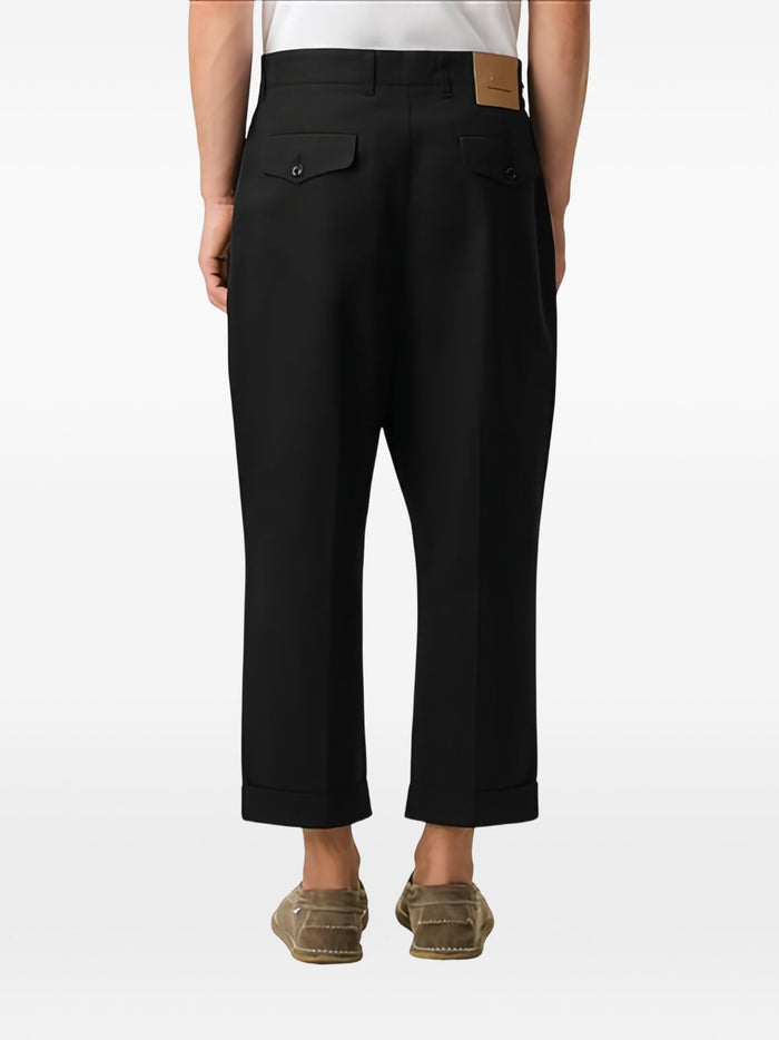 Ami Paris Trousers Black Polyester Cotton 35 %