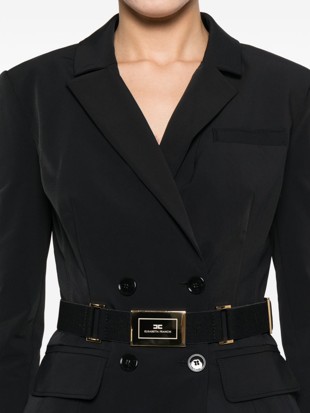 Elisabetta Franchi Jackets Black Poliammide Elastane