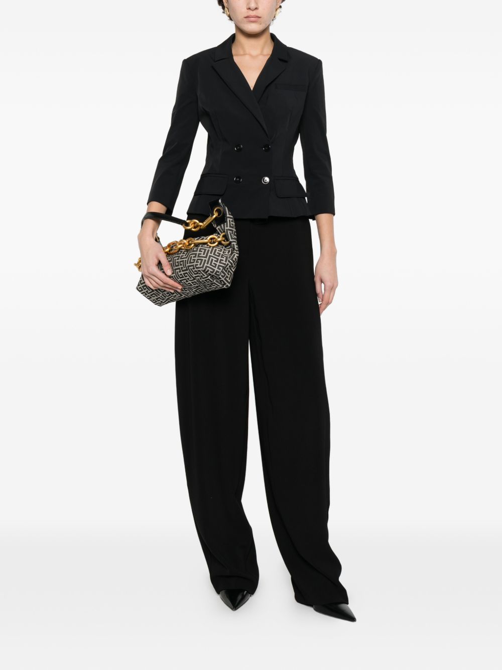 Elisabetta Franchi Jackets Black Poliammide Elastane