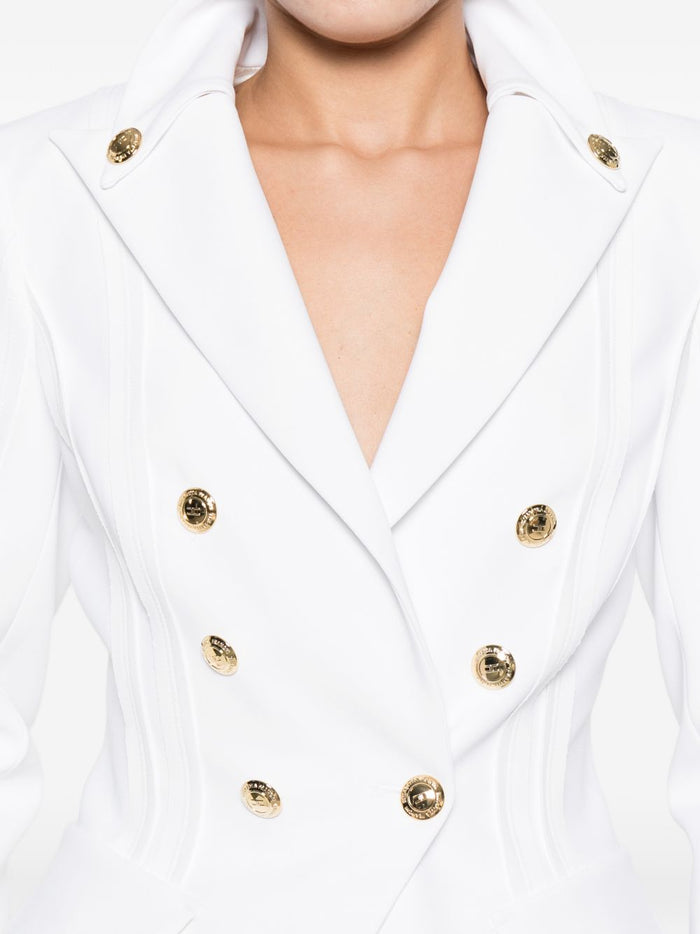 Elisabetta Franchi Jackets Ivory Polyester Elastane