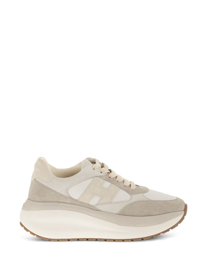 Hogan Sneakers Grey Fabricrubbercalf Leather