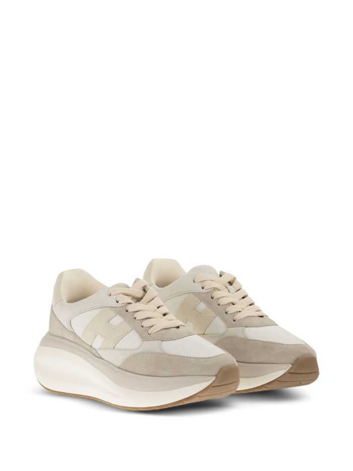 Hogan Sneakers Grey Fabricrubbercalf Leather