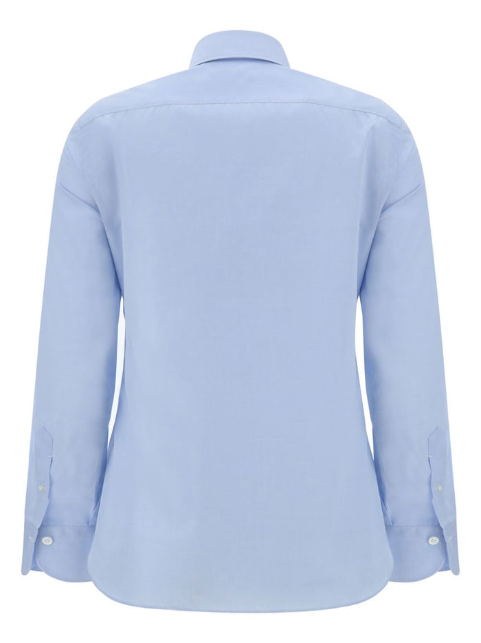 FINAMORE 1925 NAPOLI Shirts Clear Blue Cotton