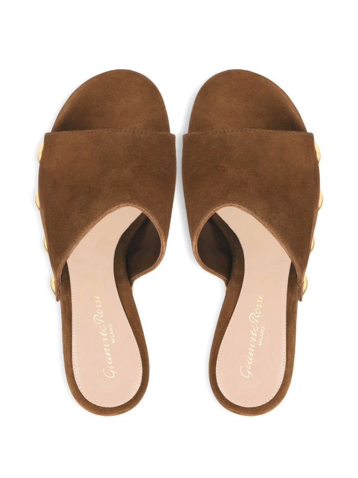Gianvito Rossi Sandals Brown "outer: Calf Suede "