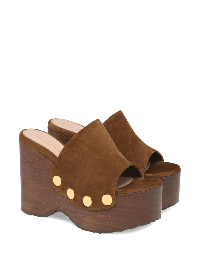 Gianvito Rossi Sandals Brown "outer: Calf Suede "