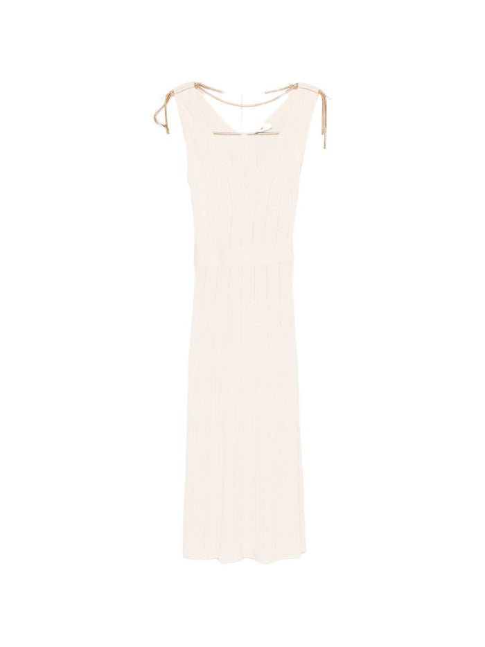 Elisabetta Franchi Dresses White Viscose Poliammide