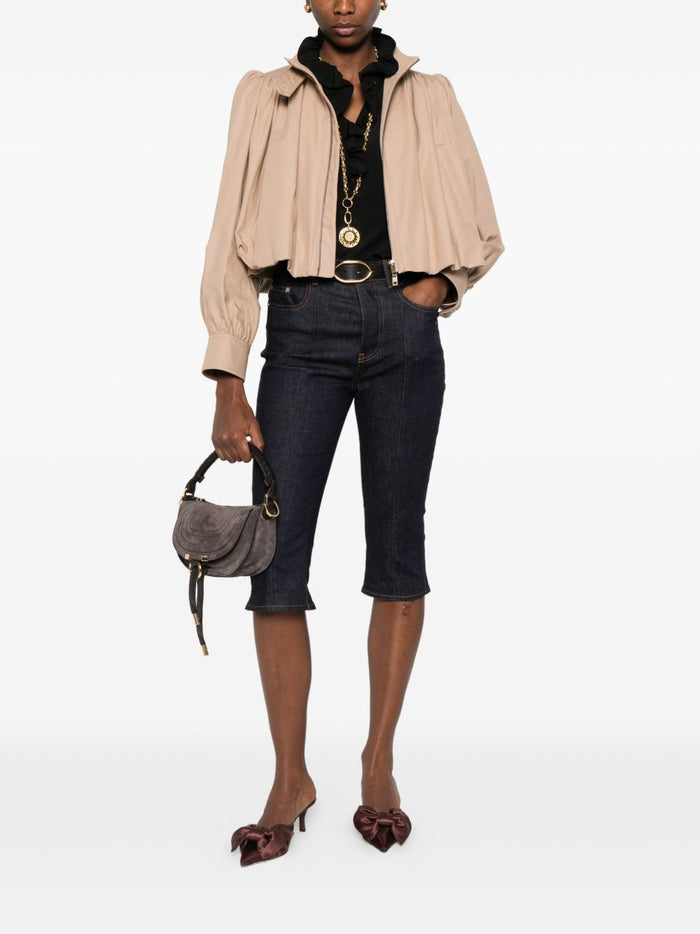 Chloè Coats Beige Cotton