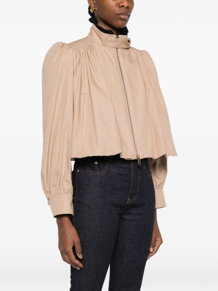 Chloè Coats Beige Cotton