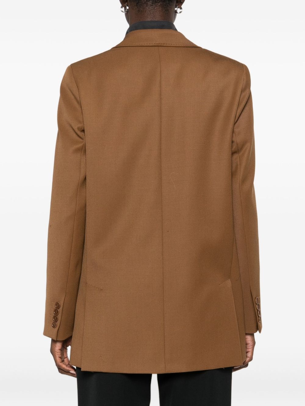 Max Mara Jackets Leather Brown Wool