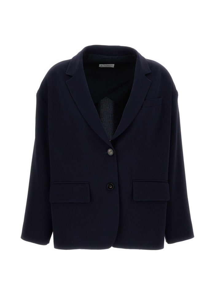 Alberto Biani Jackets Blue Acetate