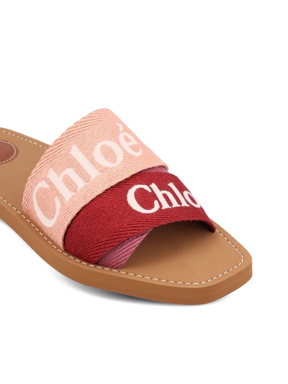Chloè Sandals Pink Linen ; Polyester