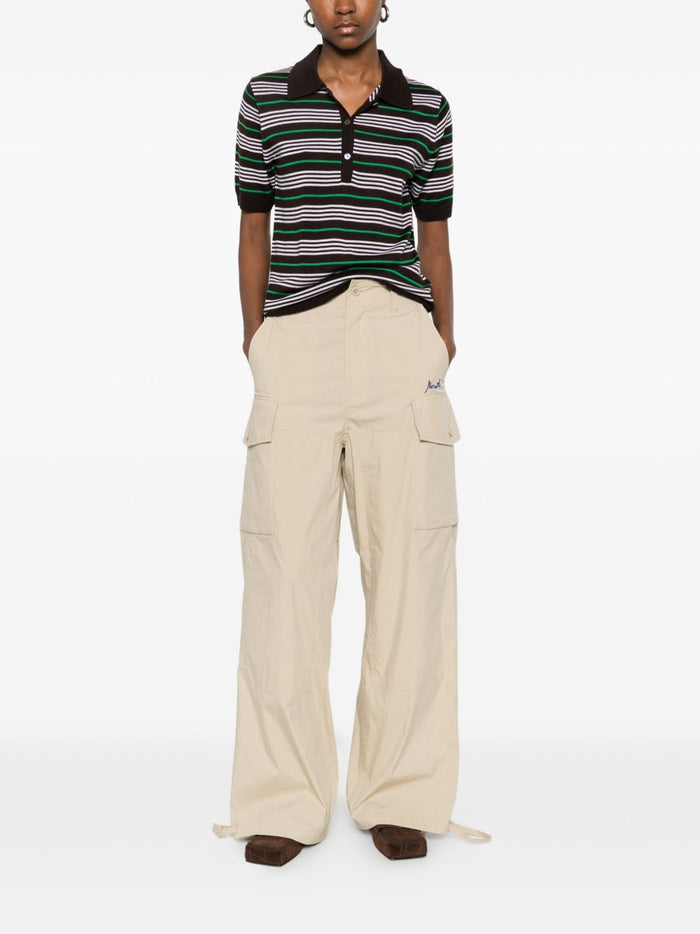 Parosh Trousers Beige Polyamide Cotton