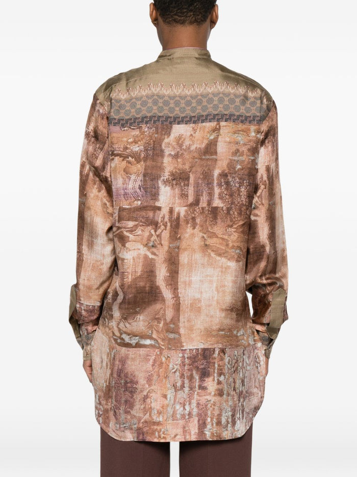 Pierre Louis Mascia Shirts Green Silk