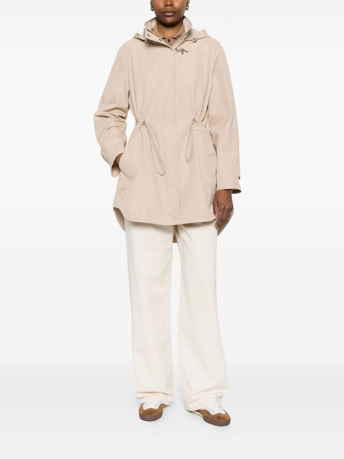 Fay Coats Ivory Polyester Cotton