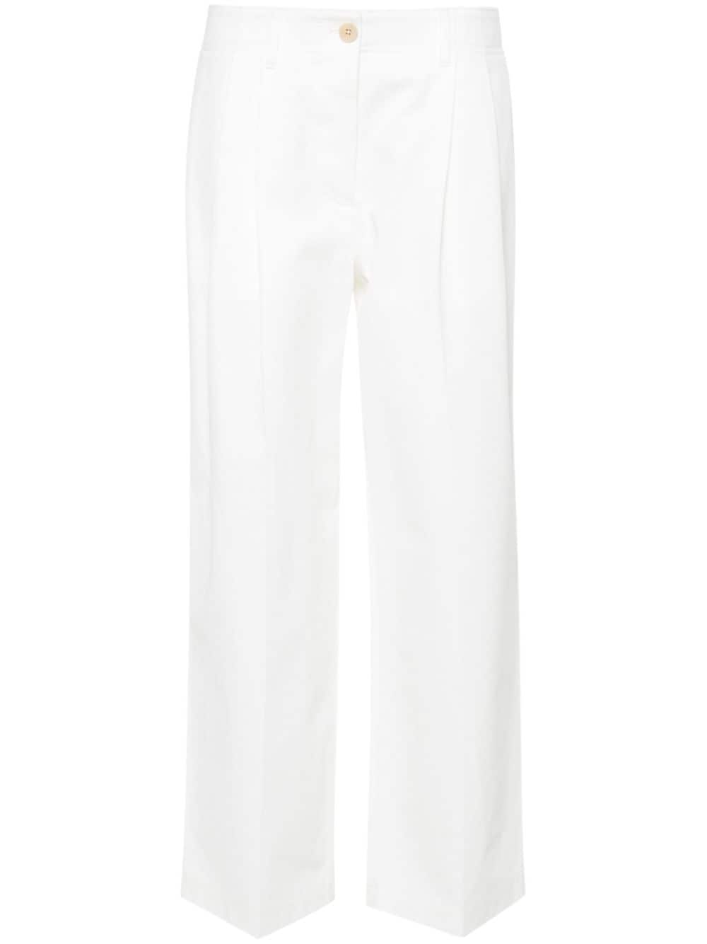 TOTEME MAIN Trousers White Outer: Organic Cotton