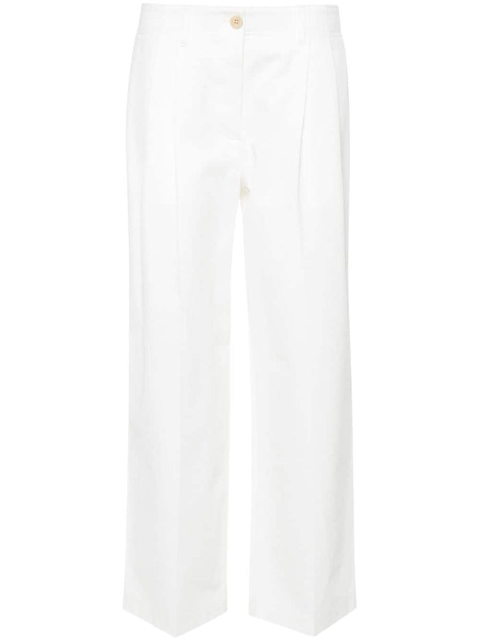 TOTEME MAIN Trousers White Outer: Organic Cotton