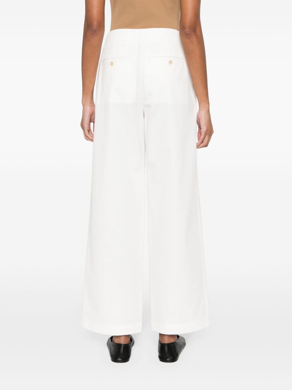 TOTEME MAIN Trousers White Outer: Organic Cotton