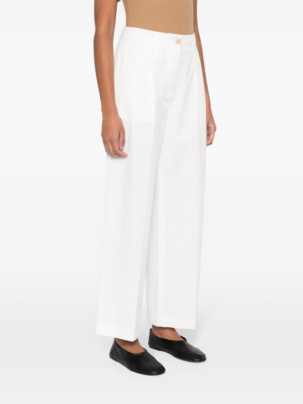 TOTEME MAIN Trousers White Outer: Organic Cotton