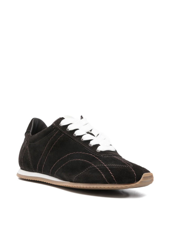 TOTEME MAIN Sneakers Brown Rubber Calf Suede