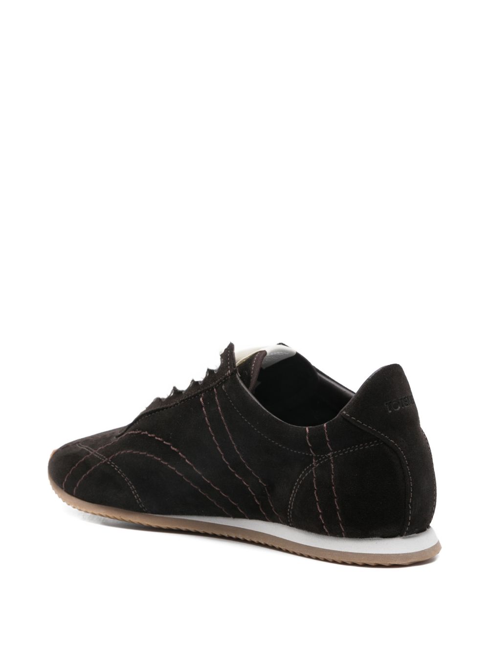 TOTEME MAIN Sneakers Brown Rubber Calf Suede