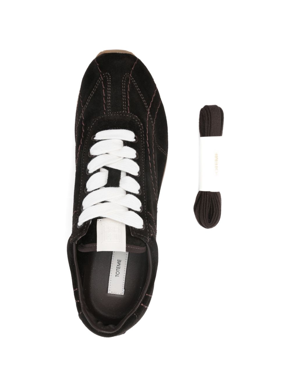 TOTEME MAIN Sneakers Brown Rubber Calf Suede