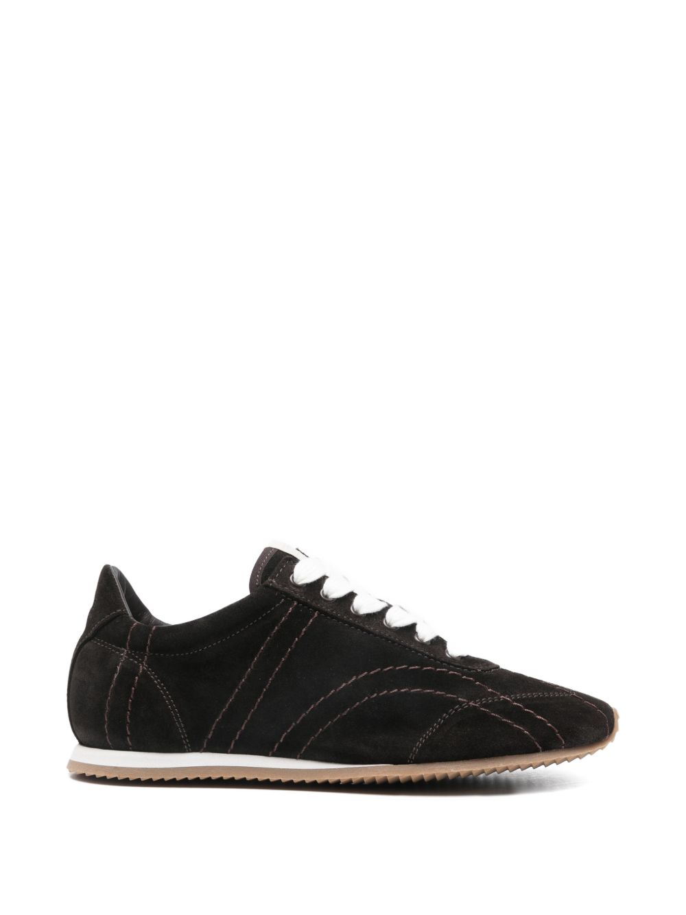 TOTEME MAIN Sneakers Brown Rubber Calf Suede