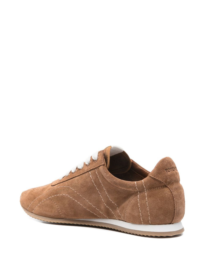 TOTEME MAIN Sneakers Leather Brown Outer: Calf Suede