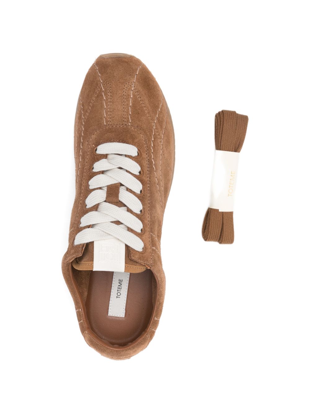 TOTEME MAIN Sneakers Leather Brown Outer: Calf Suede