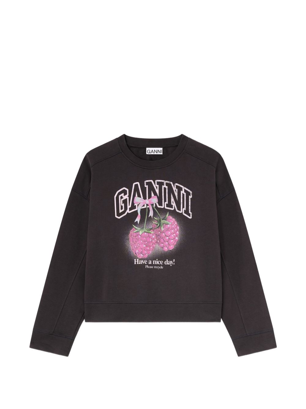 GANNI Sweaters Black Organic Cotton