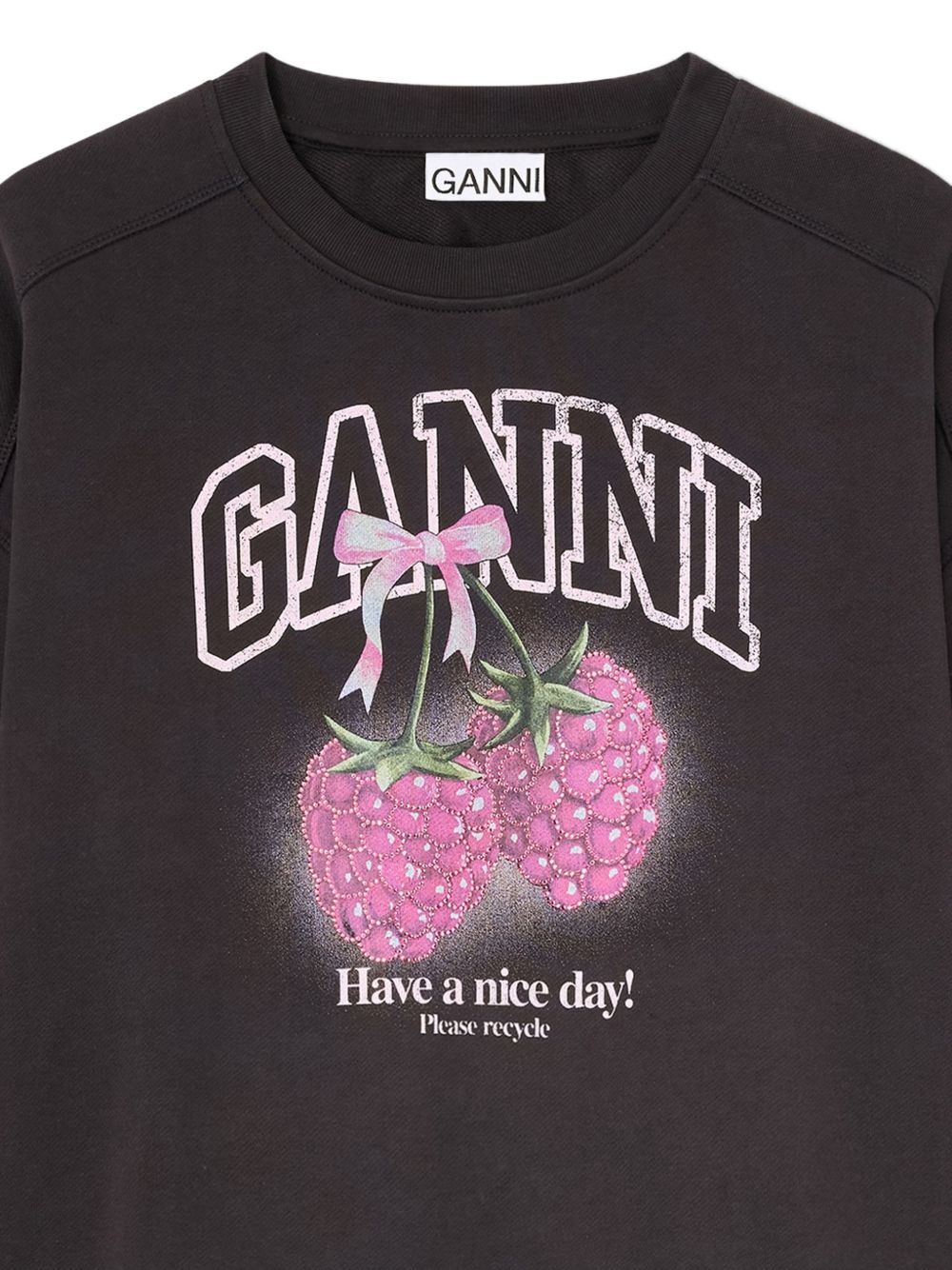 GANNI Sweaters Black Organic Cotton