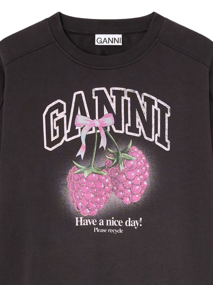 GANNI Sweaters Black Organic Cotton
