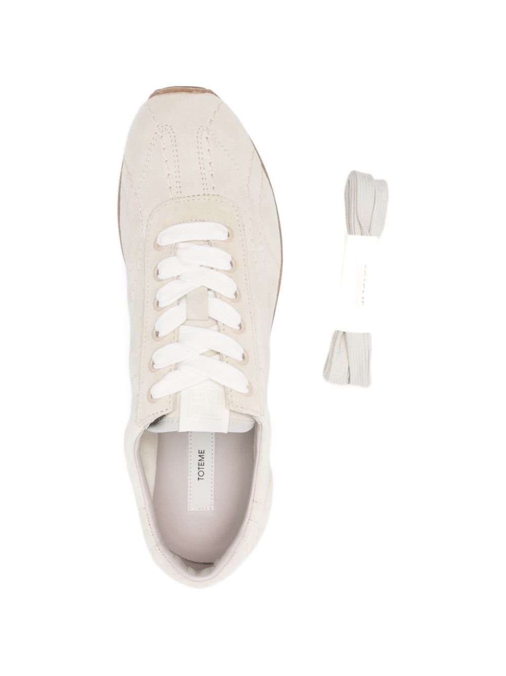 TOTEME MAIN Sneakers Beige Rubber Calf Suede