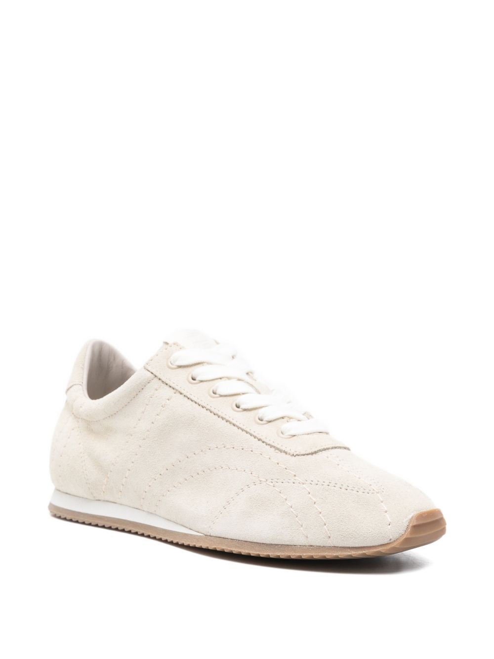 TOTEME MAIN Sneakers Beige Rubber Calf Suede