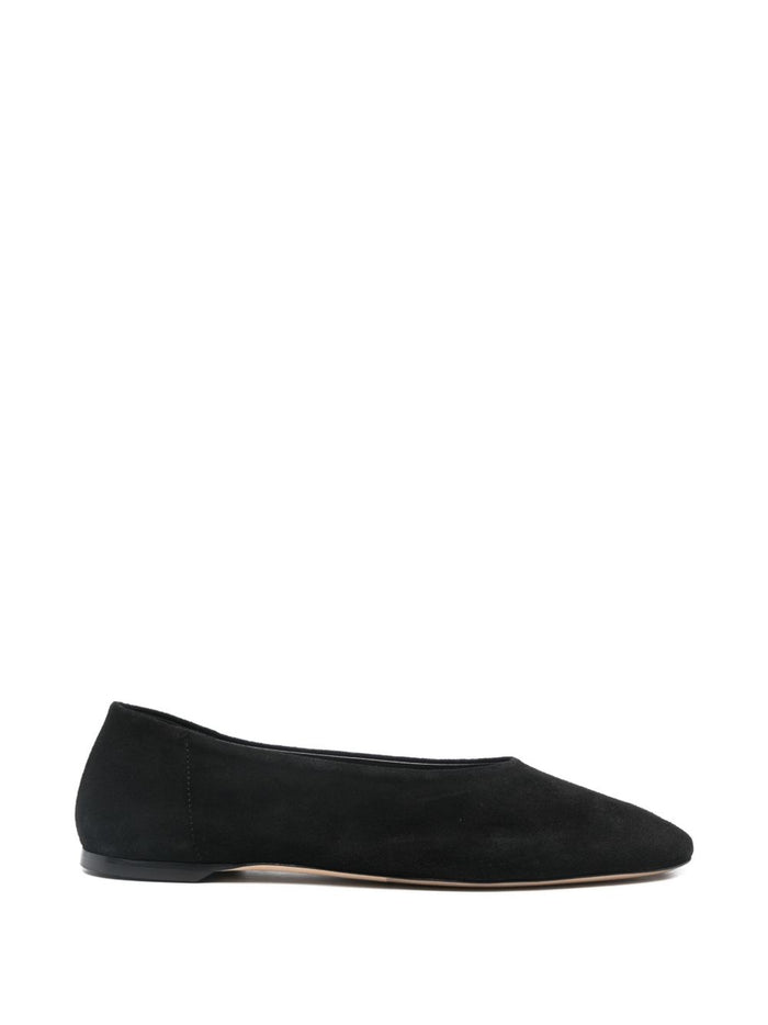 TOTEME MAIN Flat shoes Black Outer: Calf Suede