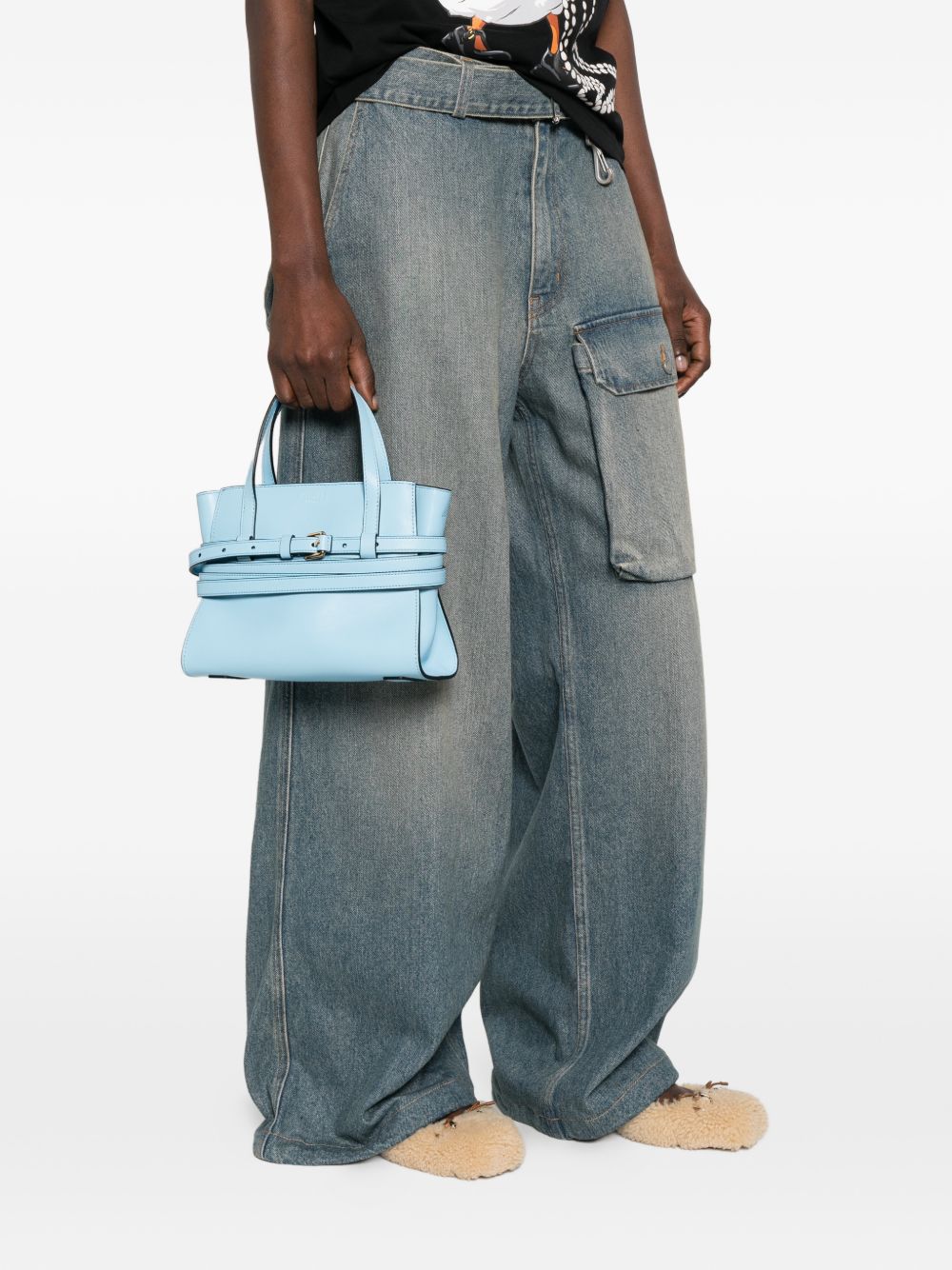 Moschino Bags Clear Blue Outer: Calf Leather
