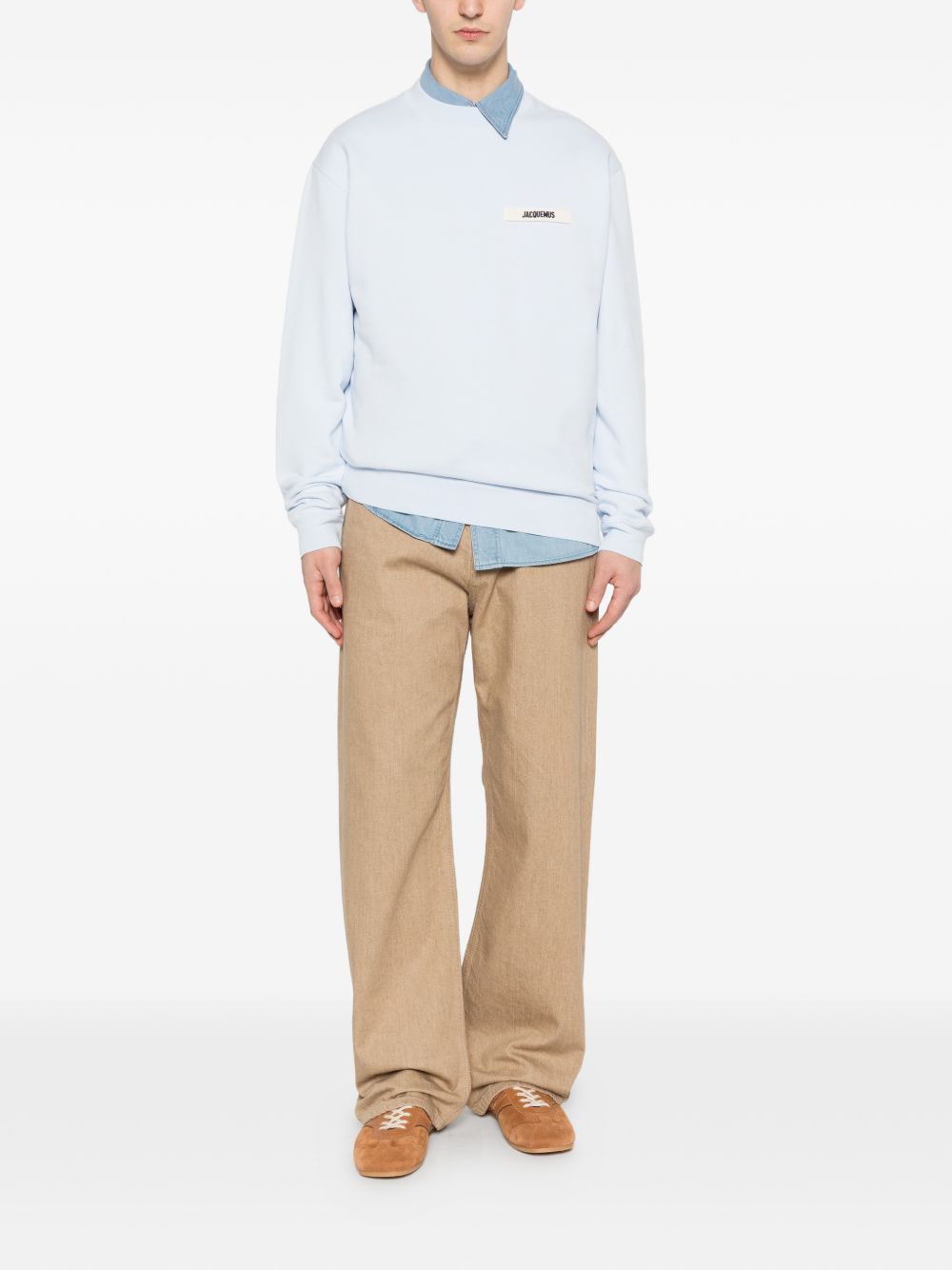 JACQUEMUS Sweaters Clear Blue Principal:cotton